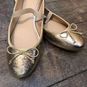 Gold Sparkle Ballet Flats - Size 8.5